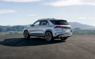 2027, mercedes benz gle klasse, 4k, rückansicht, außen, gle klasse hybrid, weißer mercedes benz gle, neuer mercedes benz gle 2027, deutsche autos, gle klasse, mercedes benz