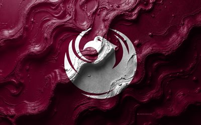 फीनिक्स झंडा, 4k, पत्थर की लहर बनावट, अमेरिकी शहरों के झंडे, फीनिक्स का झंडा, 3डी फ़ीनिक्स ध्वज, यूएसए, फीनिक्स शहर का झंडा, फ़ीनिक्स शहर का झंडा, अचंभा, एरिज़ोना