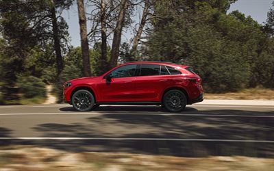 2026, mercedes benz glc ev, 4k, x540, seitenansicht, außen, elektrische glc klasse, roter mercedes benz glc, glc klasse, neuer mercedes benz glc 2026, deutsche autos, mercedes benz