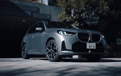 bmw x3 m sport, 4k, croisement, 2025 voitures, g45, jp spécial, bmw gris x3, 2025 bmw x3, bmw x3 g45, voitures allemandes, bmw
