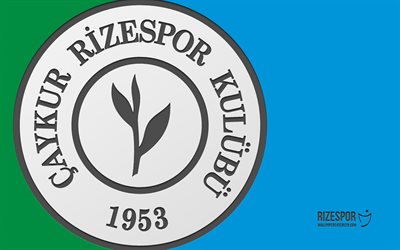 logo rigespor, 4k, sfondo blu, art di carbonio, emblema di rizore, club di calcio turco, super lig, tacchino, rizero, calcio, rigespor fc