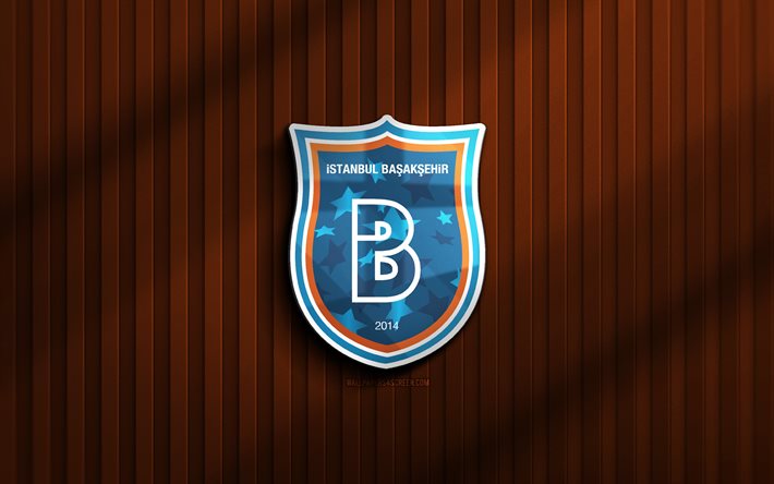 4k, istanbul basaksehir 3d logo, süper lig, turuncu 3d arka plan, futbol, istanbul basaksehir amblemi, istanbul basaksehir logosu, istanbul basaksehir, türk futbol kulübü, istanbul basaksehir fc