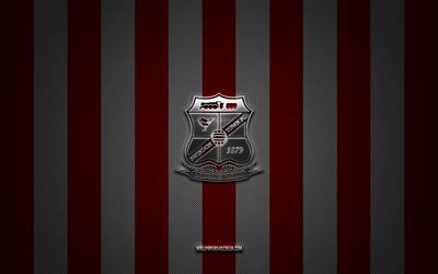 swindon town fc logo, englischer fußballverein, liga zwei, hintergrund des roten weißen kohlenstoffs, swindon town fc emblem, fußball, swindon town fc, england, swindon town