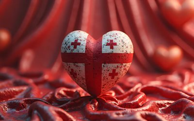 amo la georgia, 4k, sfondo 3d rosso, 3d art, creativo, giorno della georgia, bandiera della georgia, cuore con bandiera georgiana, cuori 3d, bandiera georgiana, georgia, amore per la georgia