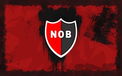 newells old boys grunge logo, 4k, división de primera argentina, fondo grune rojo, fútbol, newells old boys emblema, fútbol americano, logotipo de newells old boys, newells old boys, club de fútbol argentino, newells old boys fc