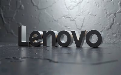lenovo  logo, chk, lenovo emblem, lenovo creative 3d  logo, grao val hintergrund, lenovo 3d  stahllogo, lenovo