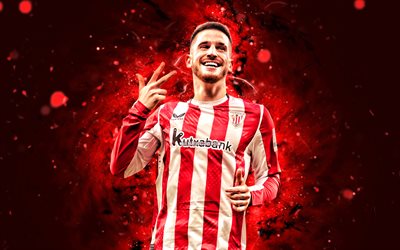 oihan sancet, 4k, أضواء النيون الحمراء, الرياضي بلباو, لا ليجا, لاعبي كرة القدم الإسبان, oihan sancet 4k, كرة القدم, athletic bilbao fc, لاليجا, oihan sancet athletic bilbao