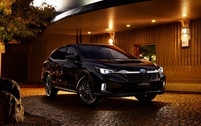 4k, subaru levorg layback, natt, 2025 bilar, vagnar, black subaru levorg layback, 2025 subaru levorg layback, japanska bilar, subaru