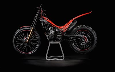 montesa cota 300rr, 2016, crossbikes, trevas, vermelho motocicleta