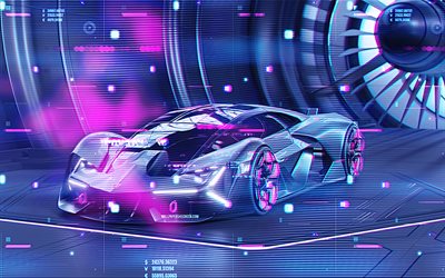 Lamborghini Terzo Millennio, 4k, Cyberpunk, 2020 cars, hypercars, abstract cars, Lamborghini