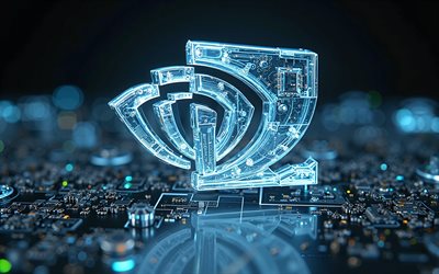 nvidia logotyp, 4k, blå högteknologisk bakgrund, nvidia blue neon logo, blå neonljus, röntgenstråle, nvidia emblem, nvidia 3d  logotyp, nidia, blå nvidia logotyp