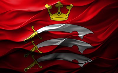 4k, Flag of Middlesex, Ceremonial counties of England, 3d Middlesex flag, England, Middlesex flag, 3d texture, Day of Middlesex, English national symbols, 3d art, Middlesex
