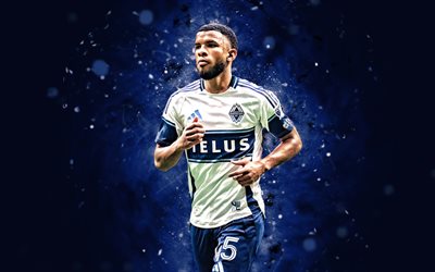 pedro vite, 4k, blå neonljus, vancouver whitecaps fc, ml, ecuadorianska fotbollsspelare, pedro vite 4k, fotboll, major league soccer, pedro vite vancouver whitecaps