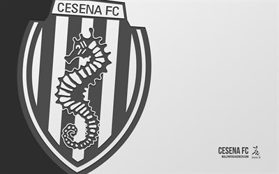 logo cesena fc, 4k, fond blanc, carbone, emblème de cesena fc, club de football italien, serie b, italie, cesena fc, football, cesena
