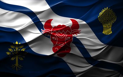 4k, flagge von oxfordshire, zeremonielle grafschaften englands, 3d oxfordshire flag, england, oxfordshire flagge, 3d  textur, tag von oxfordshire, englische nationale symbole, 3d  kunst, oxfordshire