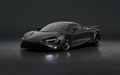 2025, McLaren 750S Le Mans Special Edition, 4k, black supercar, front view, exterior, black McLaren 750S, Le Mans, black 750S 2025, sportskarts, McLaren