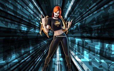 4k, foschia aurica, sfondo dei raggi blu, pelle foschia aurica, foschia aurica fortnite, arte astratta, pelle foschia aurica fortnite, personaggi fortnite, fortnite, arte creativa
