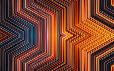 colorful abstract backgrounds, 4k, lines, geometric shapes, material design, abstract art, linear patterns