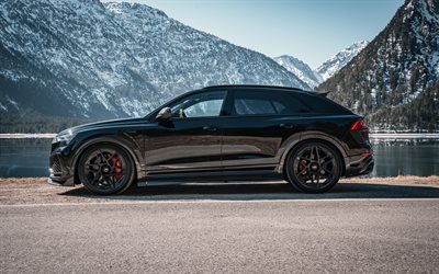 2022, Audi RS Q8 Signature Edition, 4k, side view, ABT Sportsline, Audi RSQ8 tuning, black RSQ8, Q8 tuning, ABT, RSQ8, german cars, Audi