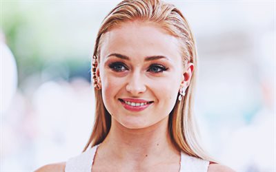 Sophie Turner, 4k, sorriso, attrice inglese, photoshoot, di bellezza, di Hollywood, HDR