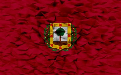 bandeira da biscaia, 4k, província espanhola, fundo de polígono 3d, textura de polígono 3d, dia da biscaia, 3d bandeira da biscaia, símbolos nacionais espanhóis, arte 3d, província de biscaia, espanha