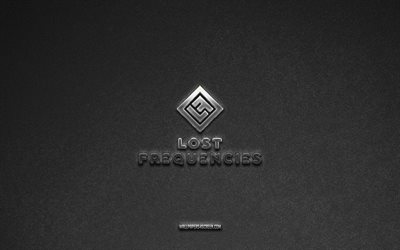 Lost Frequencies logo, music brands, gray stone background, Lost Frequencies emblem, music logos, Lost Frequencies, music signs, Lost Frequencies metal logo, stone texture