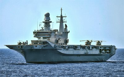 Cavour, C550, Italian aircraft carrier, Italian Navy, Cavour at sea, Italian warships, NATO, Aircraft carrier, Italy