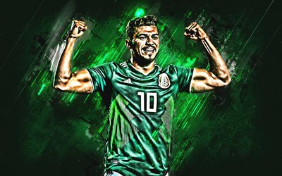 Henry Martin, grunge, Messico, Squadra Nazionale, pietra verde, il calcio, i calciatori, Martin, squadra di calcio Messicano