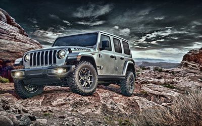 jeep wrangler, moab edition, 2018, vier-tür -, außen -, luxus-suv, wrangler tuning, american cars, jeep