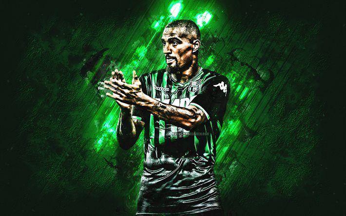 Kevin-Prince Boateng, grunge, BİZE Sassuolo, yeşil taş, ganalı futbolcular, futbol, serie A, Bir İtalya