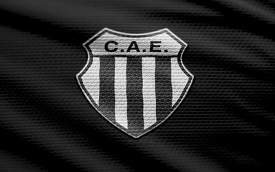 ca estudiantes kangaslogo, 4k, musta kangas tausta, primera nacional, bokeh, jalkapallo, ca estudiantes  logo, ca estudiantes  tunnus, ca estudiantes, argentiinan jalkapalloseura, estudiantes fc