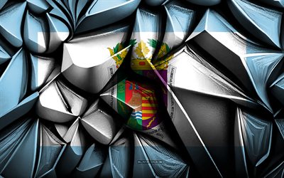 bandera de málaga, 4k, textura creativa 3d, bandera 3d de málaga, provincias españolas, españa, provincia de málaga, arte 3d, málaga