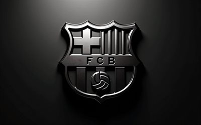 fc barcelonas metalllogga, 4k, svart metall bakgrund, fc barcelonas emblem, fc barcelona signerar, fc barcelonas logotyp, barcelona logotyp, la liga, katalonien, barcelona, fc barcelona