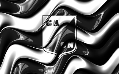 CA Central Norte 3D logo, 4k, black white 3D waves, Primera Nacional, football, CA Central Norte flag, creative, CA Central Norte logo, CA Central Norte, Argentine football club, soccer, Central Norte FC