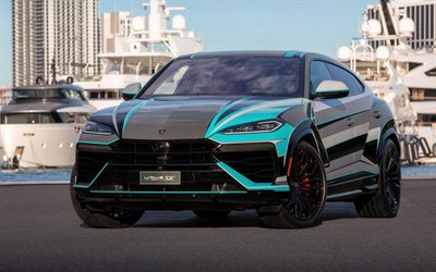 2026, Lamborghini Urus, 4K, front view, exterior, Urus SE, Lamborghini Urus tuning, gray Urus, Italian cars, Lamborghini