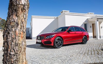 Mercedes-Benz, C-Class, S205, Estate, wagon, red, Mercedes