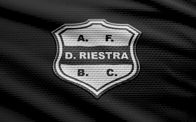logotipo de tela de deportiva riestra, 4k, fondo de tela negra, división de primera argentina, bokeh, fútbol, logotipo de deportivo riestra, fútbol americano, deportivo riestra emblema, deportivo riestra, club de fútbol argentino, deportivo riestra fc