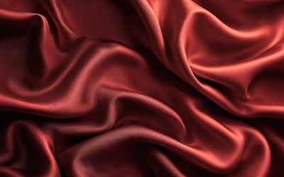 texture di seta rossa, 4k, trame di tessuto, trame di seta ondulata, sfondi in tessuto rosso, trame di seta, tessuto di raso rosso, sfondo di seta rossa, tessuto di seta rossa, trame di raso