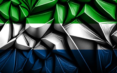 flag di sierra leone, 4k, texture creative 3d, sierra leone 3d flag, africa, sierra leone flag, 3d art, sierra leone, bandiera dei paesi africani