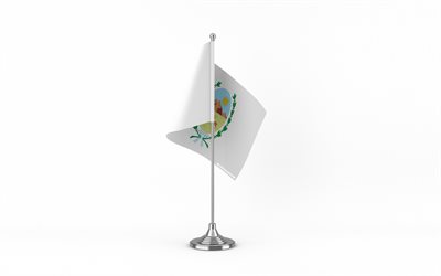 4k, San Luis table flag, white background, San Luis flag, table flag of San Luis, Provinces of Argentina, San Luis flag on metal stick, flag of San Luis, Provinces of Argentina flags, San Luis, Argentina