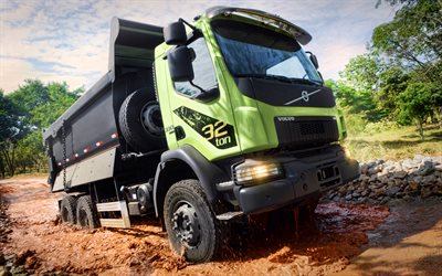 volvo vm 330 6x4 tiring, 4k, fuori strada, truck 2019, hdr, lkw, dump trucks, trasporto di carico, 2019 volvo vm, volvo