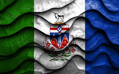 4k, Yukon flag, Provinces of Canada, wooden 3D waves flags, Day of Yukon, flag of Yukon, Yukon wooden flag, North America, canadian provinces, Yukon