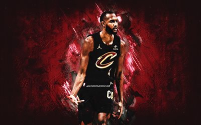 Evan Mobley, Cleveland Cavaliers, NBA, American basketball player, maroon stone background, USA, National Basketball Association, basketball