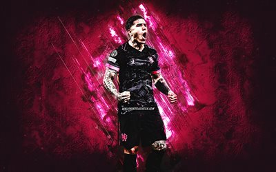 enzo fernandez, chelsea fc, arjantinli futbolcu, pembe taş arka plan, grunge art, premier lig, ingiltere, futbol, enzo fernandez chelsea