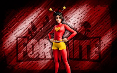 डिफेंसोरा रंगाडा फोर्टनाइट, 4k, लाल विकर्ण पृष्ठभूमि, ग्रंज कला, fortnite, कलाकृति, डिफेंसोरा कलरडा स्किन, फोर्टनाइट वर्ण, डिफेंसोरा कलरडा, fortnite defensora colorada त्वचा