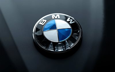 logotipo de cristal bmw, 4k, logotipo de cristal de bmw, fondo de metal gris, emblema de cristal de bmw, fondo metalico, signo de bmw, logotipo de bmw, bmw