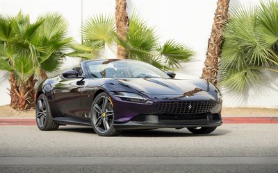 ferrari roma araignée, 4k, supercars, 2026 voitures, f169a, ferrari roma spider 2026, voitures italiennes, ferrari