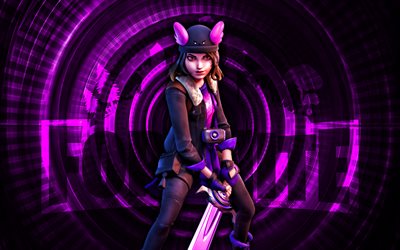 shadow skye fortnite, 4k, lila spiralhintergrund, fortnite, kreativ, schatten skye skin, fortnite shadow skye skin, schatten skye, fortnite charaktere
