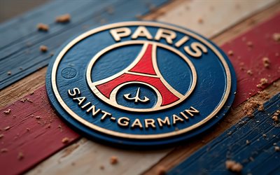 पीएसजी लकड़ी का लोगो, नीली लाल लकड़ी की पृष्ठभूमि, पीएसजी ग्लास प्रतीक, पीएसजी लोगो, पीएसजी चिन्ह, लीग 1, पेरिस सेंट जर्मेन लकड़ी का लोगो, फ्रांस, फ़ुटबॉल, पीएसजी, पेरिस सेंट जर्मेन लोगो, पेरिस सेंट जर्मेन