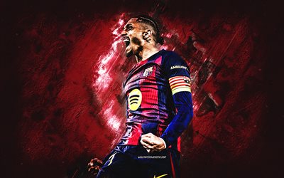 rafina, retrato, fc barcelona, rafina barça, futbolista brasileño, fondo de piedra burdeos, barça, celebración de gol, arte grunge, barcelona, la liga, españa, rafael dias belloli, raphinha fc barcelona